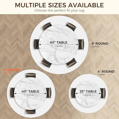 BAGAIL BASICS Round 6 FT Rug Pad Gripper for Hardwood Floors, Non Slip Rug Pads for Area Rugs, Extra Thick Under Rug Padding, Protect Your Rugs & Floors - size: 6' (Round)