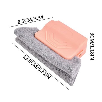 Magic Window Track Cleaner, 2024 New Window Groove Cleaning Brush Tools Set, Creative Cleaner Brushes Tools for Window lides Gaps, Sliding Door Track, Tile Lines Shutter Car Vents (Green+Pink) - color: Green+pink