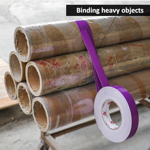 BOMEI PACK Purple Duct Tape,Small Roll,1 inch x 60 Yards,Heavy Duty Waterproof,No Residue,Tear by Hand,9 Mil Industrial Grade StrongTape for Repair,Crafts & Home Improvement (Purple) - color: Purple