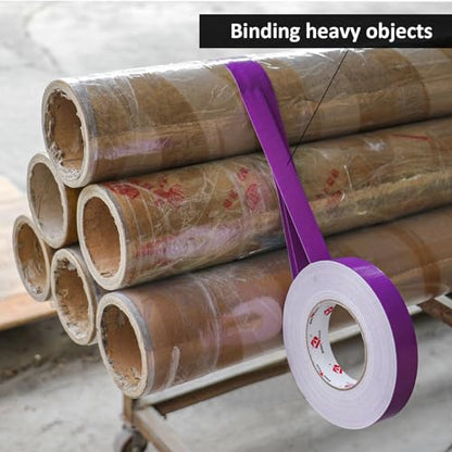 BOMEI PACK Purple Duct Tape,Small Roll,1 inch x 60 Yards,Heavy Duty Waterproof,No Residue,Tear by Hand,9 Mil Industrial Grade StrongTape for Repair,Crafts & Home Improvement (Purple) - color: Purple