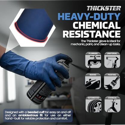SAS 6603 (1 box) Thickster Textured Safety Latex Gloves, Large