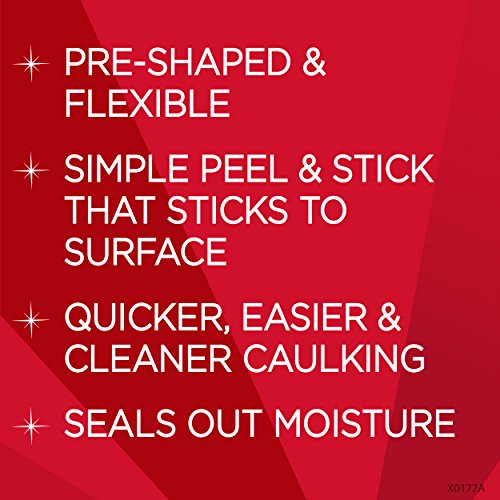 Magic Tub & Wall Peel and Caulk Strip - Create a Tight Seal Between The Bathtub and Wall to Keep Moisture Out - 1-5/8 Inch by 11 Feet - White (Pack of 6) - size: 1 Count (Pack of 6)