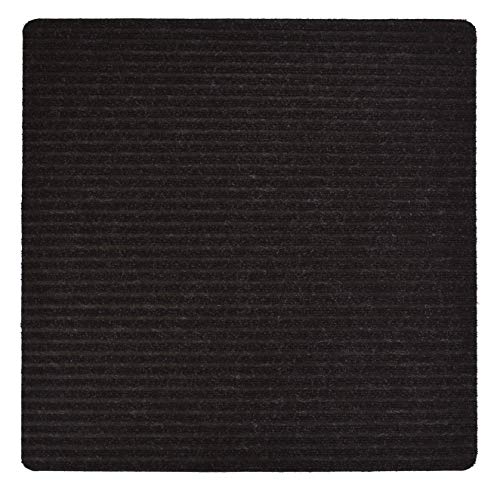 Stair Treads Collection Indoor Skid Slip Resistant Carpet Stair Tread Mat (Black, Matching Mat 30 in X 30 in) - color: Black, size: 30"x30" Landing Mat