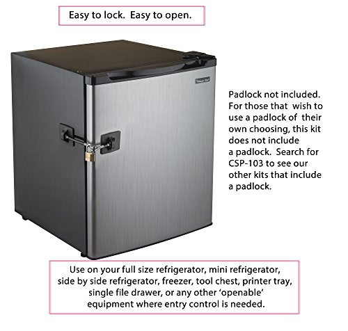 2-Pack Refrigerator Lock (2-Pack, Black Without Padlock) - color: 2-Pack, Black Without Padlock