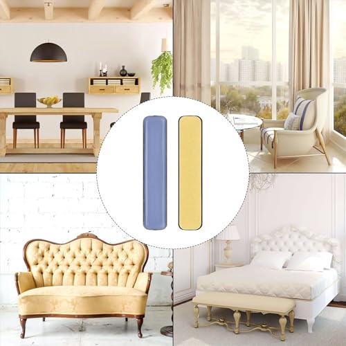 12-Pack Heavy Duty Furniture Sliders Gliders, 15x75mm PTFE Floor Protectors for Smooth Silent Moving, Wear-Resistant Movers to Prevent Scratches on Hardwood Tile Carpet and Protect