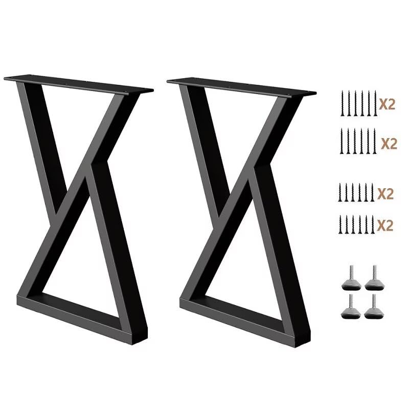 28 Inch Metal Table Desk Legs, Heavy Duty DIY Industrial Furniture Legs, Metal Legs for Table Set of 2 Black 28" H×18.5" W - color: 28" Table Legs 3, size: 28" X 18.5"