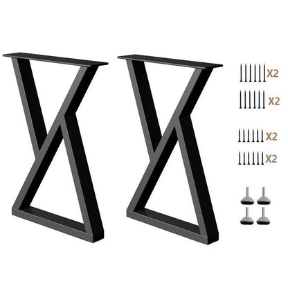 28 Inch Metal Table Desk Legs, Heavy Duty DIY Industrial Furniture Legs, Metal Legs for Table Set of 2 Black 28" H×18.5" W - color: 28" Table Legs 3, size: 28" X 18.5"