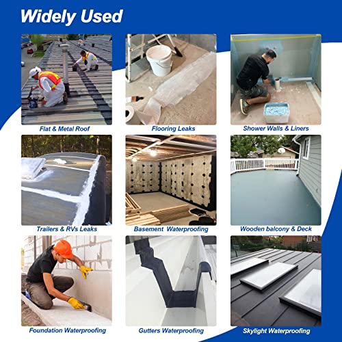 3.3 Ft x 115 Ft Waterproofing Membrane Fabric, Reinforcing Anti Fracture Geo Textile Mesh Drywall Tape, Liquid Waterproof Membranes Roof Tape for Shower Wall, Seams, Joints - size: 3.3 Feet x 115 Feet