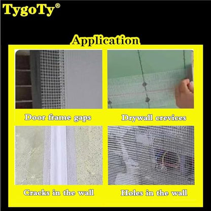 Drywall Joint Mesh Tape 2“×180 Ft，Strong Self-Adhesive 100% Fiberglass Drywall Repair Tape for Wall Crack and Seam Patch,White