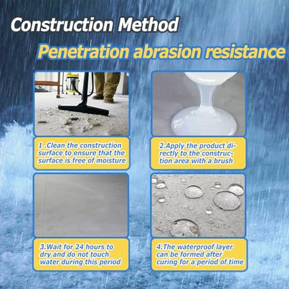 Liquid Waterproof Sealant Clear - 5 Gallon, Wadities Wall Bathroom Roof Water-Based Waterproof Coating, Invisible Repairing Leak Patch & Seal Liquid Rubber Sealant for Indoor and Outdoor - style: 5 Gallon Clear