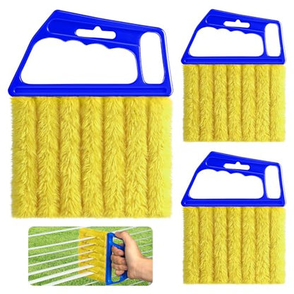 3pcs Window Blind Cleaner Duster Tool,2026 New Cleaning Tools,7 Fingers Washable Microfiber Dusters for Cleaning,Crevice Cleaning Brush, Duster for Venetian Blinds & Air Conditioner Vents（Blue - color: Blue