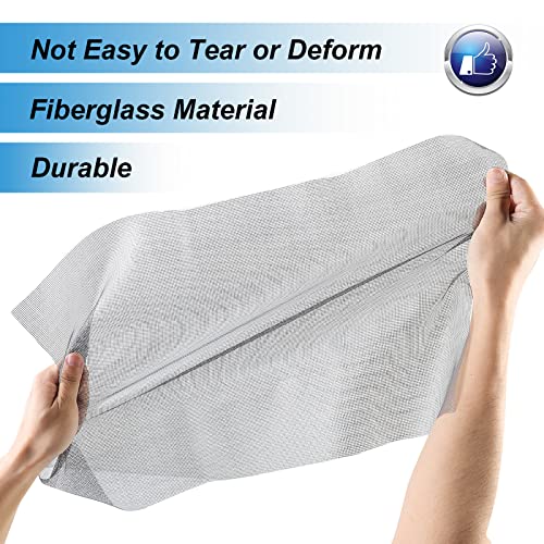 HOMMEE Windows Screen and Screen Door Repair Kit, 39'' x118'' Fiberglass Screen Mesh with Rolling Tool and Screen Retainer Spline