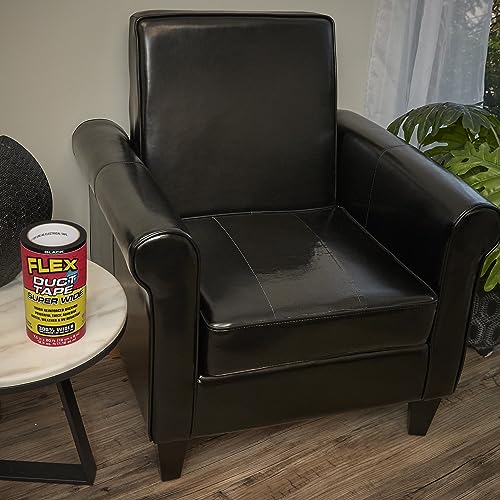 Flex Duct Tape, Super Wide, 7.5 Inches x 20 Feet, Black, Heavy Duty Strong, Multi-Surface, Water, Weather and UV Resistant, Tearable, Perfect for Boxes, No Residue - color: Black, size: 7.5" x 20'