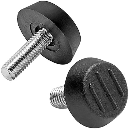 Zorfeter 30 Pcs Screw in Threaded Furniture Adjustable Levelers, M6 x 18mm Patio Furniture Glide Leveling Feet for Table, Chair, Furniture Legs - size: M6 x 18mm