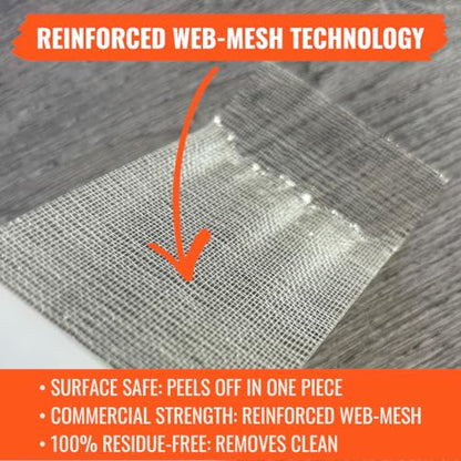 Carpet Tile Tape Double Sided 2in x 90ft (3 Pack) Heavy Duty Reinforced Web Mesh & Residue Free - Indoor Outdoor for Carpet Tiles, Hardwood, Vinyl, Rugs, Carpet, Rubber & Mat Gripper - size: 2 IN x 90 FT (3 Pack)