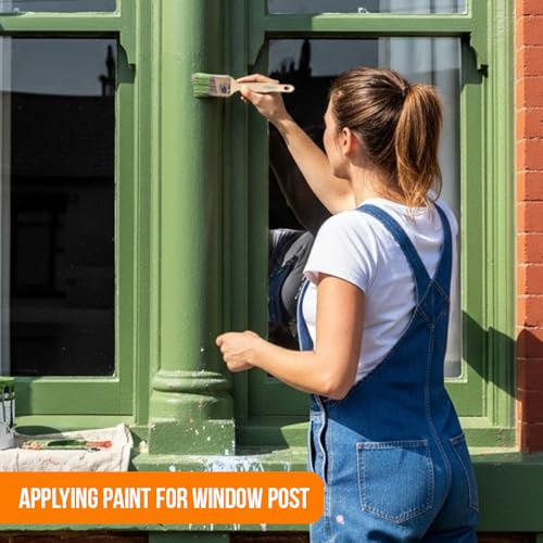 Vermeer Angle Paint Brushes, 5-Pc Angled Brush Set, 1-2.5 Inch Sash Brushes for Trim Walls Cabinets, Interior Exterior Painting Tools