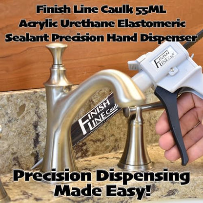 Precision 55 ML Dripless Syringe-Style Caulk and Sealant Applicator – Empty Syringe Barrels, Fine Tip Nozzles, Caps & Easy-Fill System – Ideal for Caulking, Adhesives, and Sealants