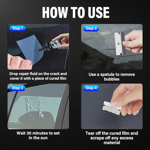 2Pcs Upgraded Windshield Crack Repair Kit, 2025 New Cracks Gone Glass Repair Kit, Professional Windshield Chip Repair, Windshield Repair Kit for Daily Vehicle Maintenance