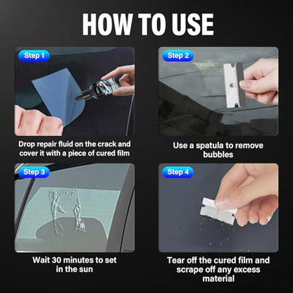 2Pcs Upgraded Windshield Crack Repair Kit, 2025 New Cracks Gone Glass Repair Kit, Professional Windshield Chip Repair, Windshield Repair Kit for Daily Vehicle Maintenance