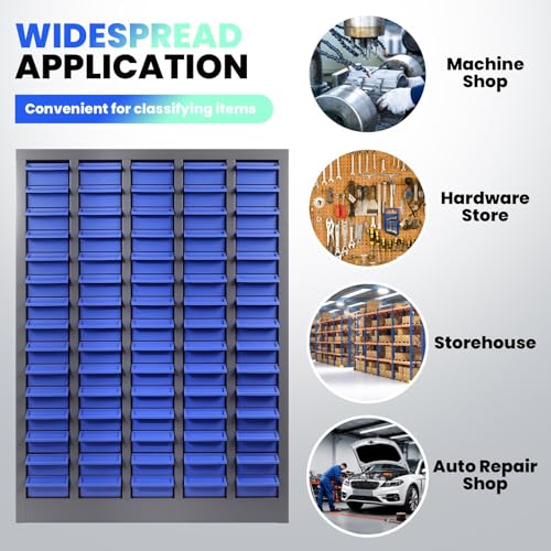 75 Drawers Industrial Nut and Bolt Organizer, Parts Cabinet with 375 Dividers & 150 Label Slots, ABS Drawers Multi-Use Bolt Bins Hardware Organizer System for Workshop, Warehouse and Office - style: 75 Drawers