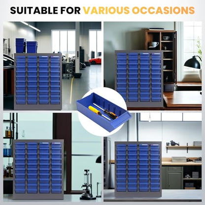 Large Parts Cabinet : 40-Drawer Nut and Bolt Organizer with ABS Drawers, Adjustable Dividers, Labels, 420-Pound Capacity for Hardware Storage (21x9x25In) - size: 40-Drawer