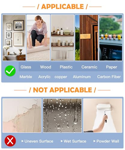 PPB Double Sided Mounting Tape, Clear Heavy Duty Nano Adhesive Tape with Protective Case, Removable Reusable Wall Tape for Home, Office, Car, Glass, Tile, Smooth Surfaces, 1 in x 10FT - size: 10FT