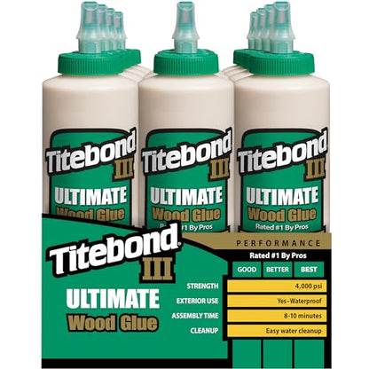 12-Pack of 16 Oz Franklin 1414 Titebond III Ultimate Wood Glue - size: 16 Oz