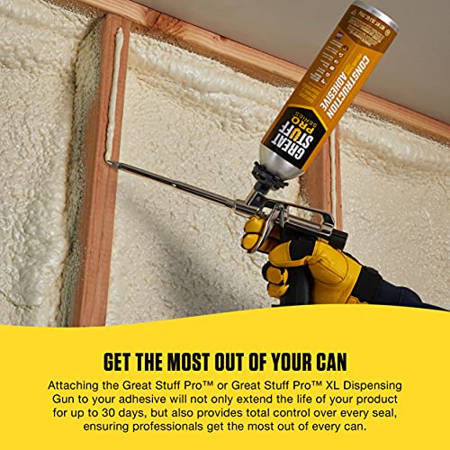 Great Stuff 343087 PRO 26.5-Ounce Construction Adhesive, Each, Cream, 26.5 Ounce - size: Each, style: Construction Adhesive