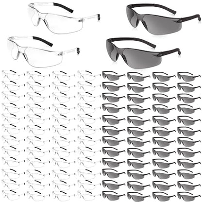 Salfboy Safety Glasses Bulk of 100 ANSI Z87.1 Protective Eyewear Scratch-Resistant for Work, Lab, Construction - color: 100 Mix
