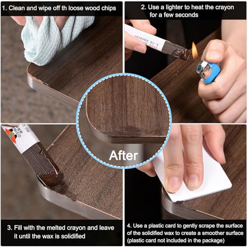 uxcell Furniture Repair Crayons, 3Pcs - Wood Wax Filler Stick, Furniture Markers Touch Up - for Scratches Holes Tables Desks Wooden Floors Cover Ups, Grey