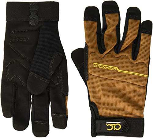 CLC Custom Leathercraft 124M Workright Flex Grip Work Gloves, Shrink Resistant, Improved Dexterity, Tough, Stretchable, Excellent Grip,Black,Medium - size: Medium (Pack of 1)
