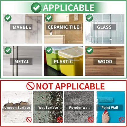 LosFong Heavy Duty Double Sided Tape - Nano Adhesive Mounting Strips for Picture Hanging, Clear & Permanent Bond for Walls, Photos, Decor