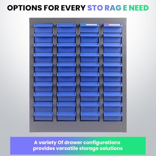 40 Drawers Industrial Nut and Bolt Organizer, Parts Cabinet with 200 Dividers & 80 Label Slots, ABS Drawers Multi-Use Bolt Bins Hardware Organizer System for Workshop, Warehouse and Office - style: 40 Drawers