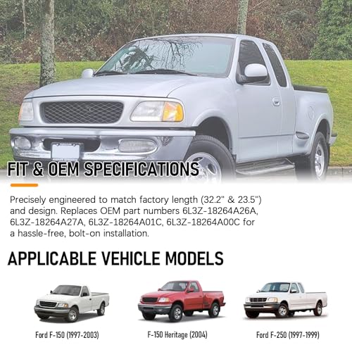 Latch Cables,rear door Upper & Lower Compatible with F-250 F-150 Ford Left Right Back Door Upper Latc Cables Repair Kit / 32.2 Inch 23.5 Inch