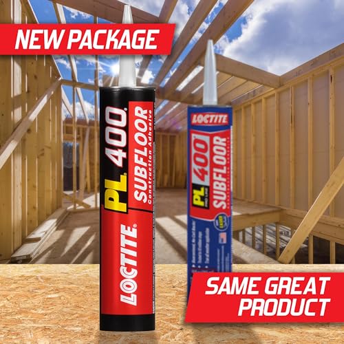 Loctite PL 400 Subfloor Heavy Duty Adhesive, 10 fl oz, 12, Cartridge - size: 12 Pack/10 Ounce