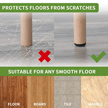 Chair Leg Floor Protectors 3/4'' Furniture Glides - Nail on Furniture Sliders Floor Protectors for Chairs