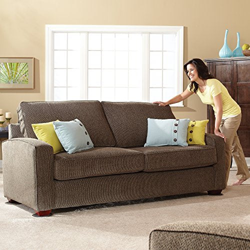Super Sliders 3 1/2" and 5" Round Reusable Furniture Sliders- Medium and Large Sizes to Easily Move Items Across Carpet 16 Pack Beige - color: Beige, size: 3.5 inches and 5 inches, style: For Carpet