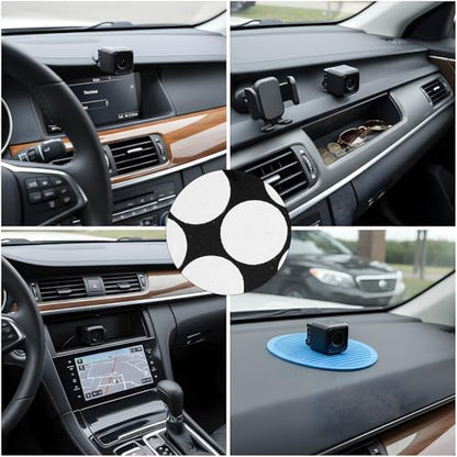 Xinjoduz 60 Pack Double Sided Adhesive Dots 25mm - Removable Transparent Round Tape for Phone Mounts Decor Crafts No Residue