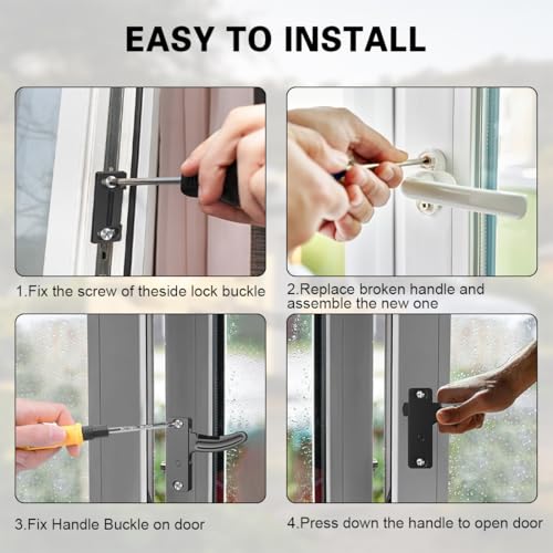 SKTYANTS RV Screen Door Latch (Right Hand Replacement Kit) - Aluminum Handle, Easy Install & Universal Fit for Travel Trailer,Camper,Motorhome Door Repair Upgrade