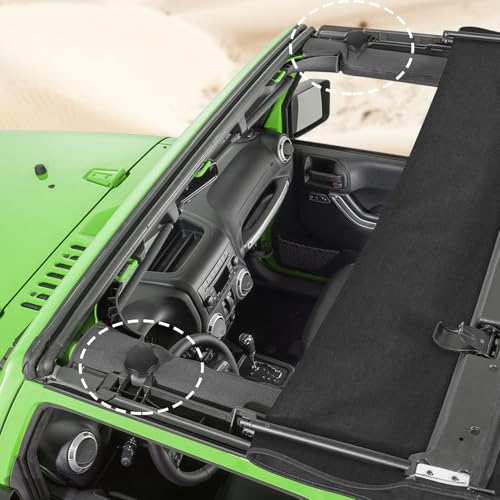 2 PCS Soft Top Window Frame Screws Door Surround Knobs with Pin Compatible with for 1997-2018 Jeep Wrangler TJ JK JKU Door Surrounds Screws Kit - size: Long 2 PCS