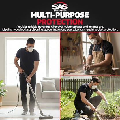SAS Safety 2985 Non-toxic Dust Mask Box of 50 - size: 1-Pack