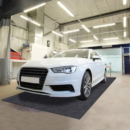 Garage Floor Protection Mat (8'2" x 9'8") Suitable for garages, it Prevents Slipping on the Bottom of Cars, Prevents Oil spillage, is Waterproof, Stain-Resistant, and Protects the Floor Surface. - size: 8'2" x 9'8"