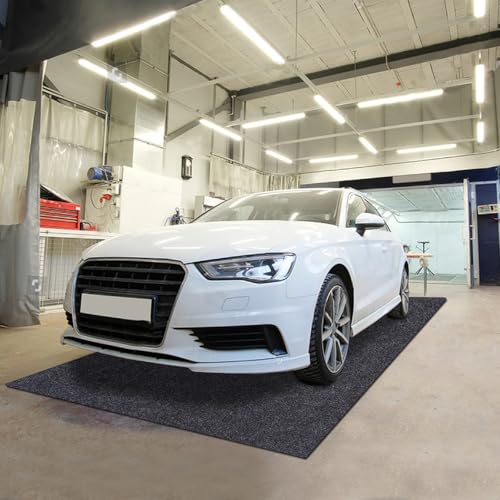 Garage Floor Protection Mat (9'8" x 12'3") Suitable for garages, it Prevents Slipping on the Bottom of Cars, Prevents Oil spillage, is Waterproof, Stain-Resistant, and Protects the Floor Surface. - size: 9'8" x 12'3"