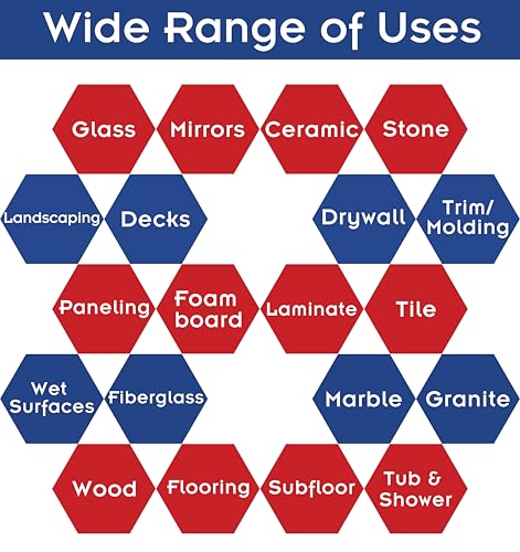 Max Strength Clear Construction Adhesive, 2.8 fl oz Integrated Squeeze Tube, Versatile Cement for Tile,Floor,Stone,Wood,Wall & More,Works Under Water