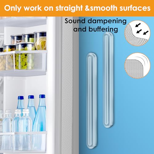4PCS Long Furniture Bumpers - Wall Protector Guards, Fridge Door Stopper, 5.5x0.7x0.2inches - size: 4pcs Long Thick