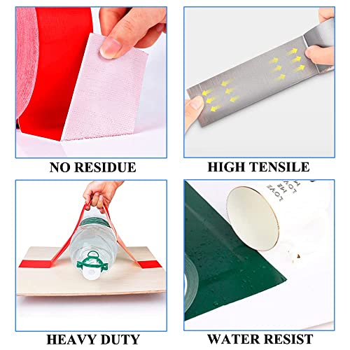 LLPT Duct Tape Premium Grade 2.36 Inches x 108 Feet x 11 Mil Easy Tear Residue Free Strong Adhesive Color Pink (DT251) - color: Pink