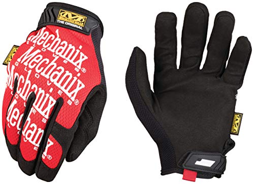 Mechanix Wear Original Work Gloves - Multi-Purpose Outdoor Work Gloves - Secure Fit - Durable & Machine Washable - Breathable & Comfortable - Medium- Black - color: Red, size: Medium