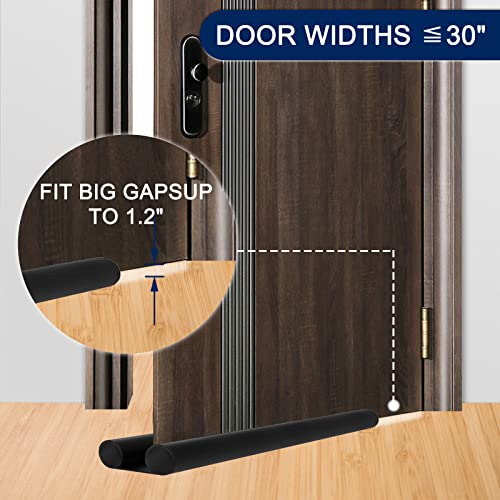Adjustable Under Door Draft Stopper - Effectively Blocks Cold Air, Wind, Dust, and Reduces Noise - 30" Length - size: 30 inches