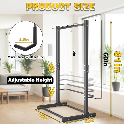 Ultrawall Freestanding Bike Rack, Vertical Bike Storage Stand for Garage, Indoor Bicycle Organizer, Holds Up to 5 Bikes - style: Holds 5 Bikes