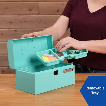 K.balt Retro Portable Mini Toolbox Teal Steel Tool Box - color: Teal, size: Retro